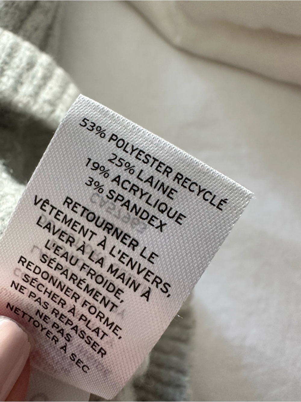 Nordstrom NWT Sparkle Cable Knit Sweater, Light Gray, size XL - Picture 10 of 11